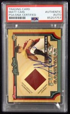 Matt Cain Signed 2005 Bowman Futures Game Gear Relic Card #FGG-MC PSA Authentic