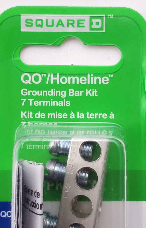 Square D PK7GTA Equipment Ground Bar Kit 7 Terminal For QO/Homeline Load Centers eBay