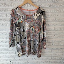 Rebecca Malone Womens 3X Plus Top Blouse Blue...
