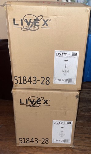 LIVEX LIGHTING 51843-28 Valentina 3 Light Hand Applied Winter Gold Convertible - Picture 3 of 3