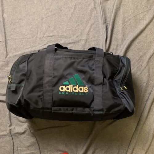 Vintage Adidas 100% Nylon Duffle Bag Blue - Picture 1 of 9