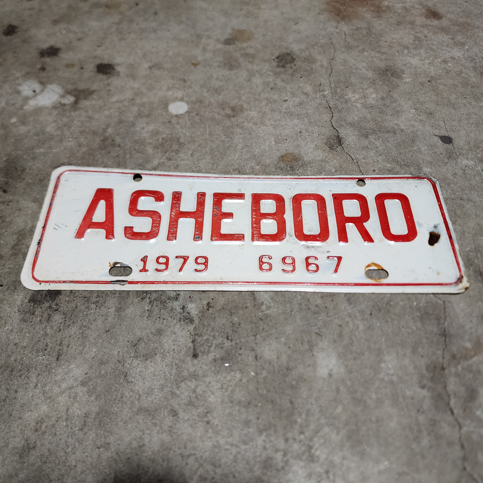 1979 Asheboro North Carolina License Plate, Antique, 6967 eBay