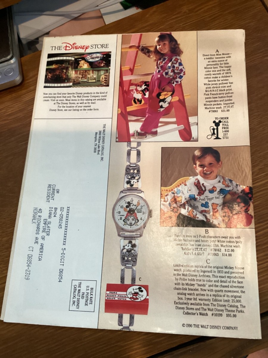 THE DISNEY CATALOG HOLIDAY 1990 CELEBRATING THE 50TH ANNIVERSARY