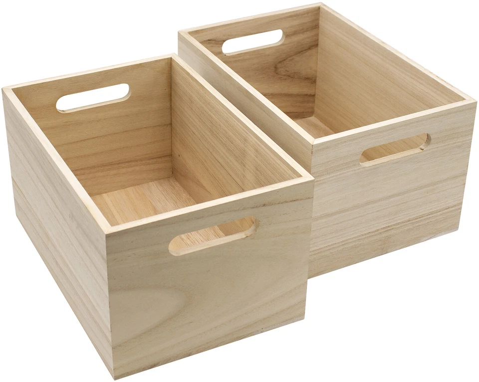Sorbus Unfinished wood crates, Organizer bins, Wooden box, Cabinet containers
