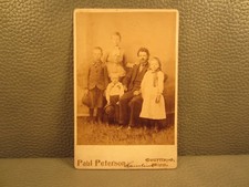 Victorian Antique Cabinet Card Photo of a Family Mother and Father Children