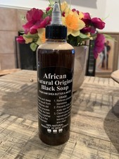 Lavender Raw African Black Liquid Soap - 100 Organic Face Body Wash For Eczema