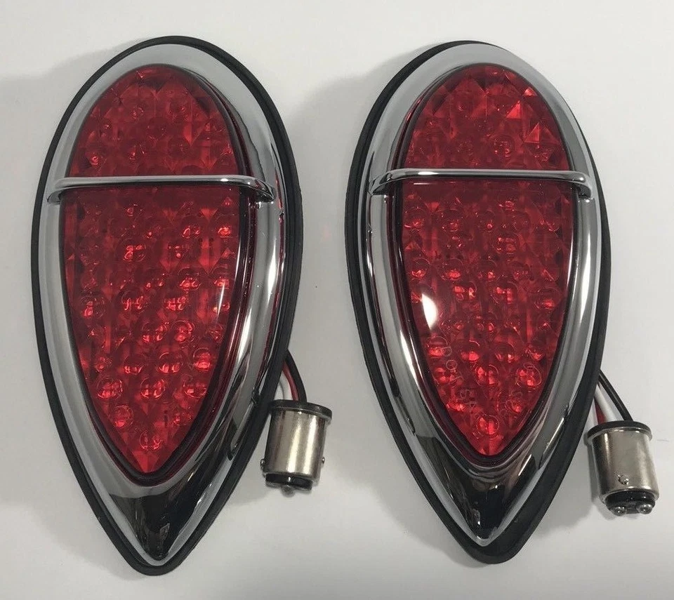 Lincoln Zephyr Ford 1938 1939 luces traseras LED par (2) juntas de montaje intermitente Foto 3 de 4