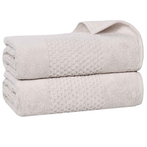 Playa Zero Twist Cotton Solid Waffle Textured Bathroom Bath Sheets, Set of 2 - Picture 6 of 55