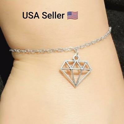 New Pulseira Bijoux Love Vintage Triangle Geometric Charm Chain Bracelet Bangle