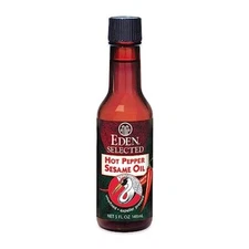 Eden Hot Pepper Toasted Sesame Chili Oil Unrefined Expeller Pressed 5 oz Ambe...