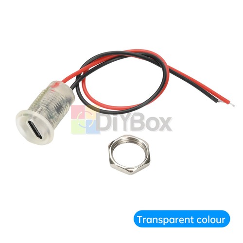 USB Type C Power Connector Panel Mount Waterproof Socket Female Connector 2-pin - Picture 27 of 36