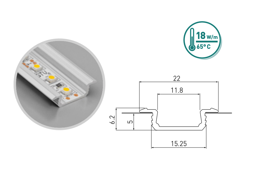 Profile for Led Ultra Slim Recessed 2m Channel ProfileExtrusion for Led Tape eBay