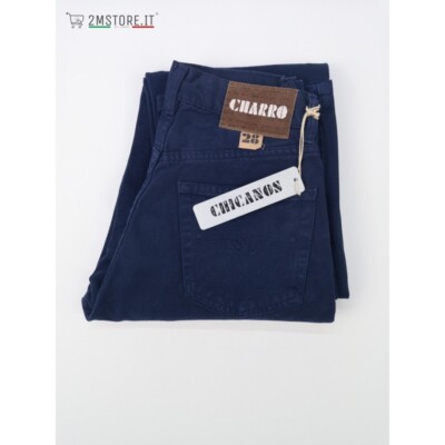 CHARRO CHICANOS Jeans Navy Blau Regular Fit Easy Tapered Leg High Waist VINTAGE