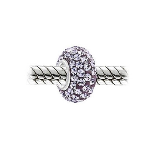 Rhinestone Crystal Swarovski European Charm Beads Silver Plated Pick Color New - Picture 9 of 26