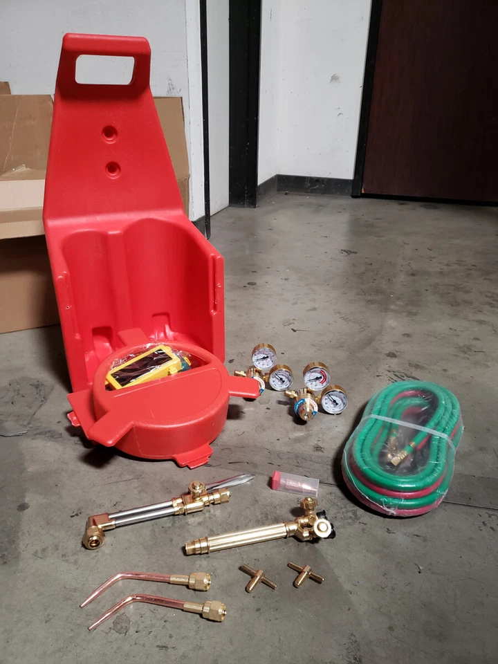 Portable Welding Oxygen Acetylene Torch Kit with Carrying Tote -No Tanks - Image 2 of 4