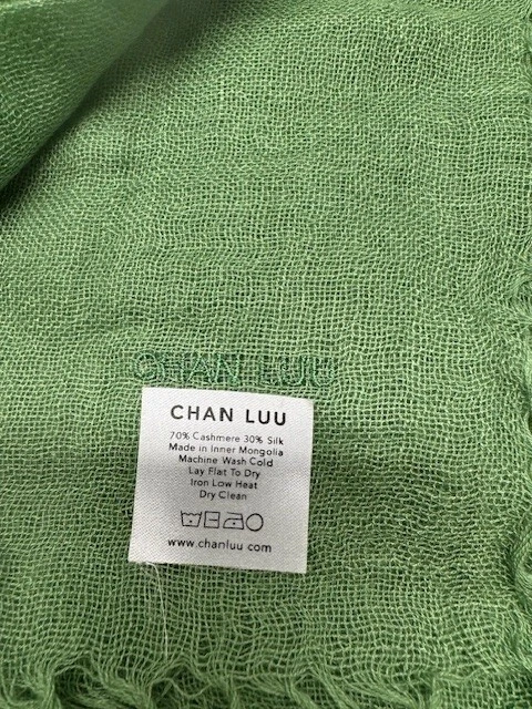 Bufanda de cachemir y seda Chan Luu - hiedra inglesa *nueva sin etiquetas Foto 4 de 4