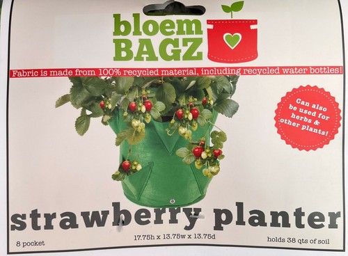 Bloem Bagz Strawberry Planter 8 Pocket Holds 38 Quarts of Soil Pick Your Color - Picture 9 of 13