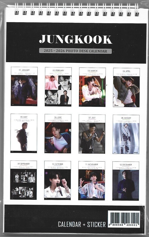 BTS Jungkook Photo Calendar 2025 & 2026 KPOP 202404 eBay