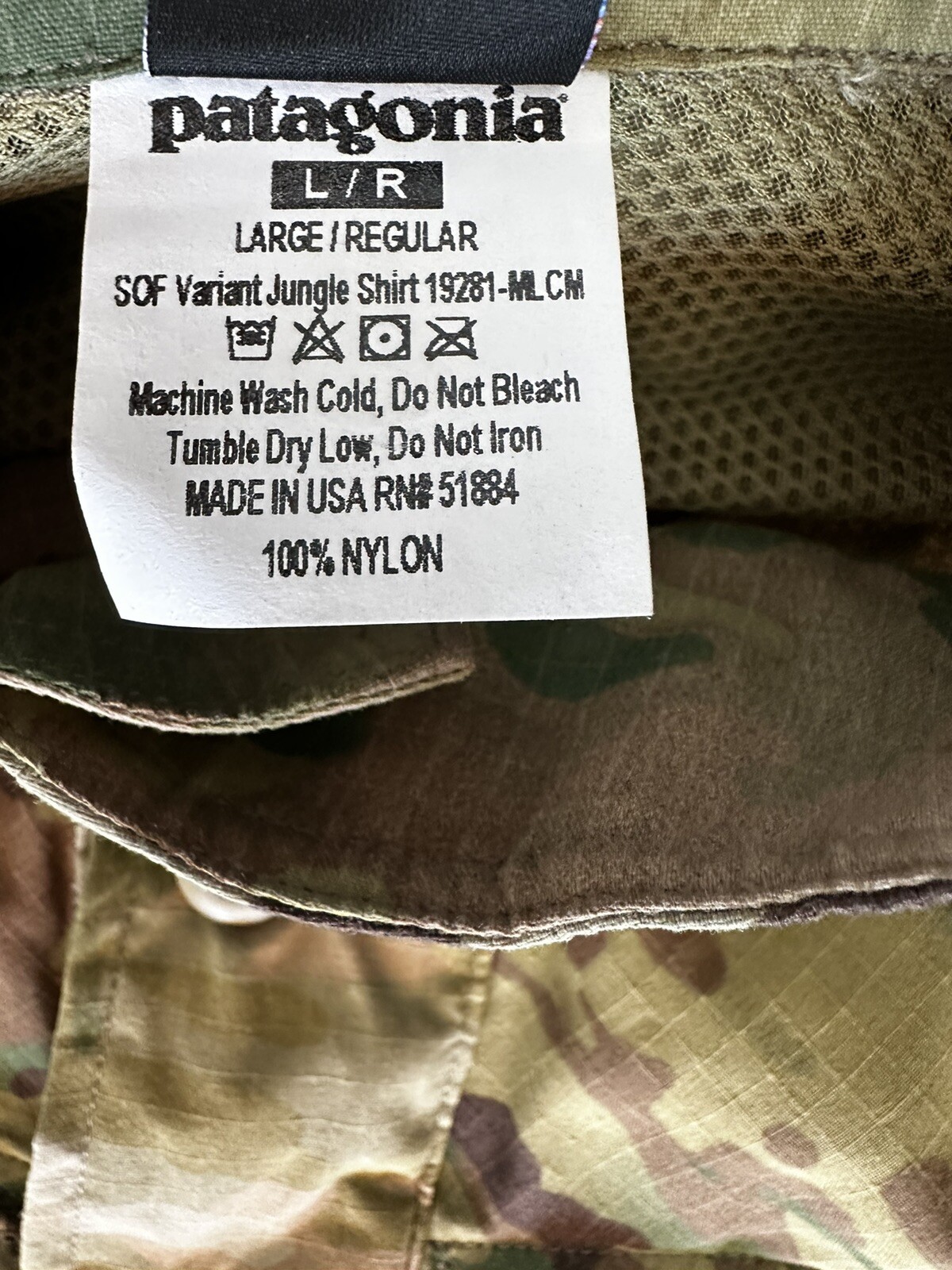 New 2023 Patagonia SOF Varient Jungle Shirt MC Large Regular Level 9