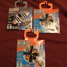 Lot of 3 Microkite Airplane Kite Toys Mini Helicopter and P-51 Mustang Gift