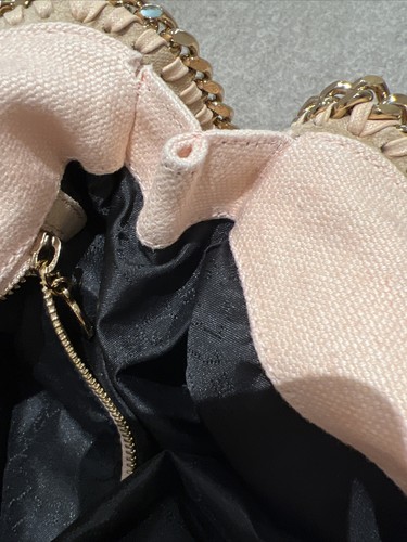 STELLA MCCARTNEY Canvas Falabella Shopper Tote Bag in Pink Linen Small - Picture 16 of 19