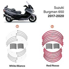 Set Bandes Adhésif Roues Scooter Compatible Avec Suzuki Burgman 650 2017-2020