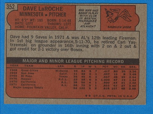 1972 Topps Baseball High Grade U-Pick to complete your set - 第 351/451 張圖片