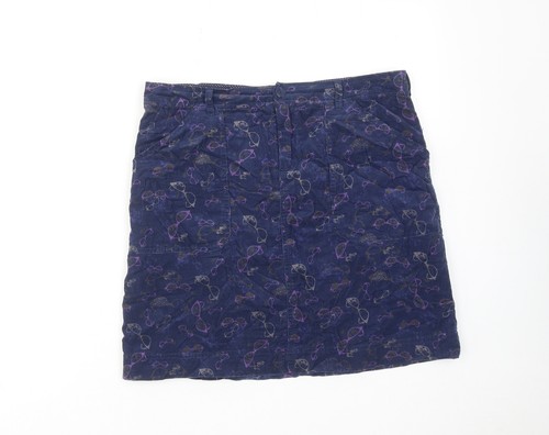 White Stuff Womens Purple Cotton Blend A-Line Skirt Size 10 Sunglasses