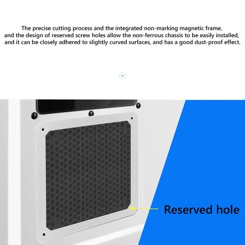 Magnetic Computer Chassis Cooling Fan Dust Filter Cover for Power Supply (8cm) - Afbeelding 4 van 10
