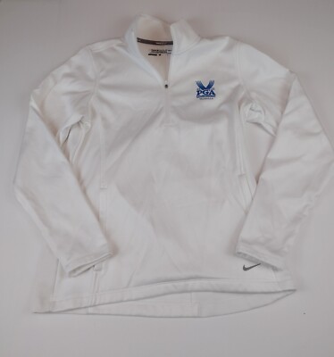 ジャケット・アウター NIKE GOLF pullover Nike Golf Tour Performance PGA 1/4 Zip White Pullover Jacket