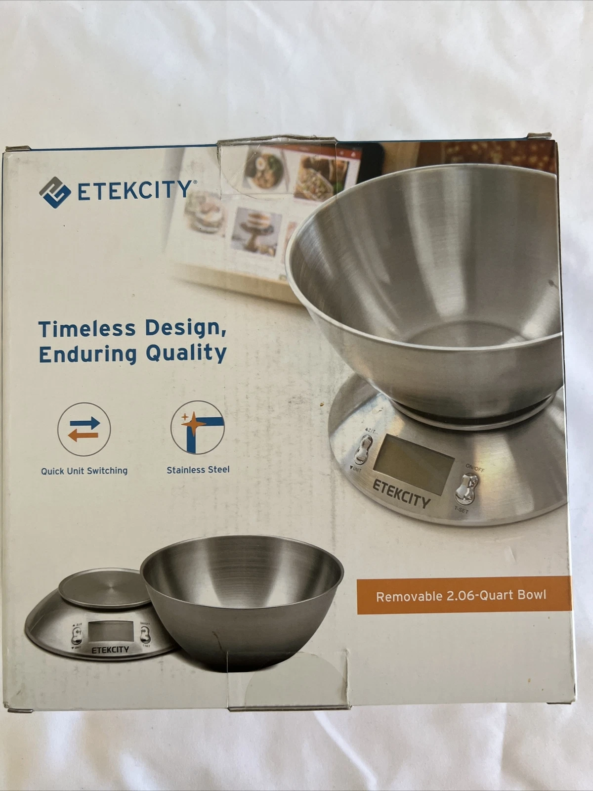 Etekcity Food Kitchen Scale with Bowl, Digital Weight Scale for Food Ounces a...