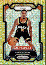 2023-24 Panini Prizm Monopoly Bradley Beal #71 Millionaire Gold Mojo Prizm /500