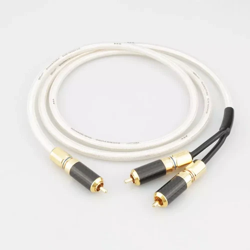 OFC Kupfer versilbert Kabel 1RCA auf 2RCA Y Splitter Kabel Subwoofer Verstärker Draht - Bild 2 von 11