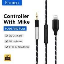 6N OCC Lightning to 2.5mm Cable For Sennheiser HD2.30 HD560S HD400Pro Micro 4FT