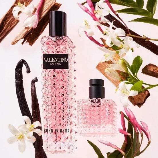 Valentino Donna Born in Travel Spray+Miniature De Parfum Perfume |