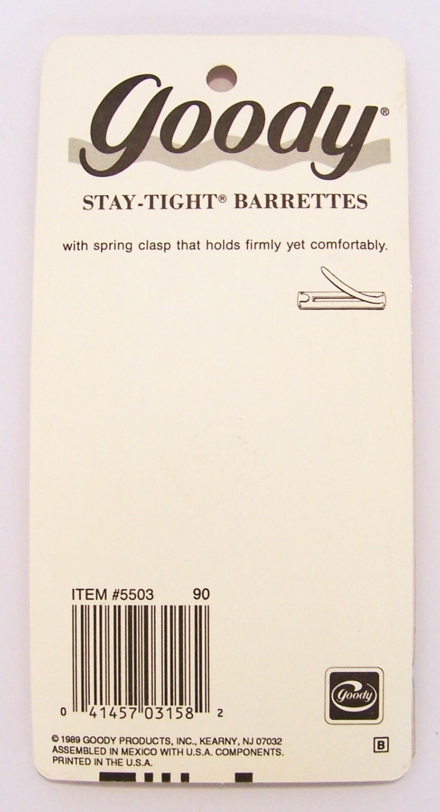 Goody+Vintage+2%E2%80%9D+NOS+12+Stay+Tight+Clasp+Barrettes+Made+in+USA+ ...