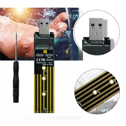 NVMe to USB Adapter, M.2 SSD to USB 3.1 Type A Card, Based Key M.2 Hard O3A1 AKo - Afbeelding 5 van 10