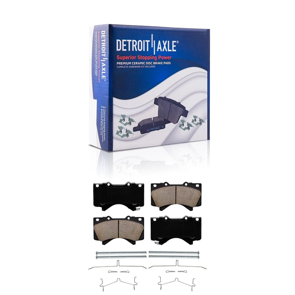 Front Rear Ceramic Brake Pads for 08-21 Toyota Tundra Sequoia Land Cruiser LX570 - Image 3 of 4