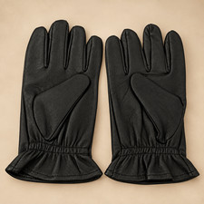Men's Genuine Sheepskin Leather Chauffeur Driving Gloves Perforated Classic