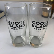 Goose Island & Surly Brewing Co Beer Pint Glasses Set of 2