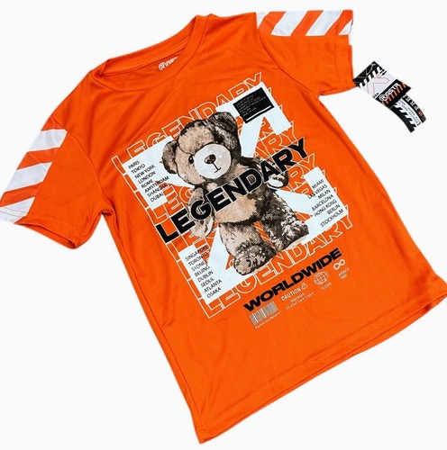 RGSTR :Boys Size 8 “LEGENDARY” Bear Orange T-shirt and Shorts Activewear Set - Picture 5 of 10