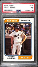 1974 Topps #629 RUSTY STAUB PSA 7 NM 65668370 