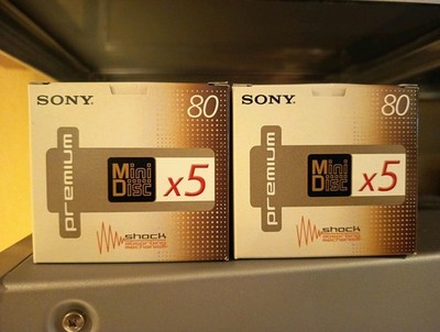 Original Sony Premium Mini Disc MD 10x MDW80PR 80 Min  2 Päcke Minidisk 