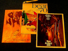 VINTAGE ORIGINAL 1965, 1970 & 1980 BEAR ARCHERY CATALOGS