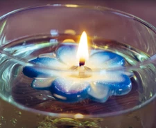 Erfurter Feuer Blumen Fire Floating Flowers Candle Hand Made Germany Lot3 Unique