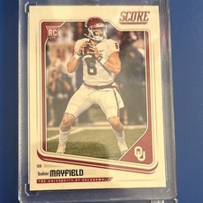 Panini 2018 Score Baker Mayfield Rookie #351 Oklahoma Sooners Football Card. rookie card picture
