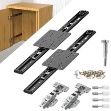 Pocket Door Slides 12 Inch 2 PCS Hardware Inset Cabinet Disappearing Hidden
