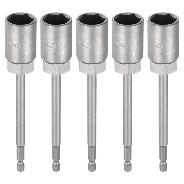 "Nussdreher Bohrersatz 19Mm 1/4\" Sechskant 6\" 6-Punkt 5 StüCk FüR Bohrmaschinen"-image