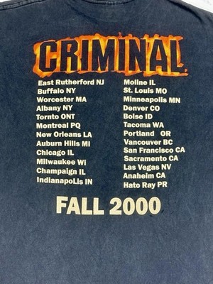 Vintage 2000 Eminem Criminal Tour Brockum USA Shirt XL Rap Tee