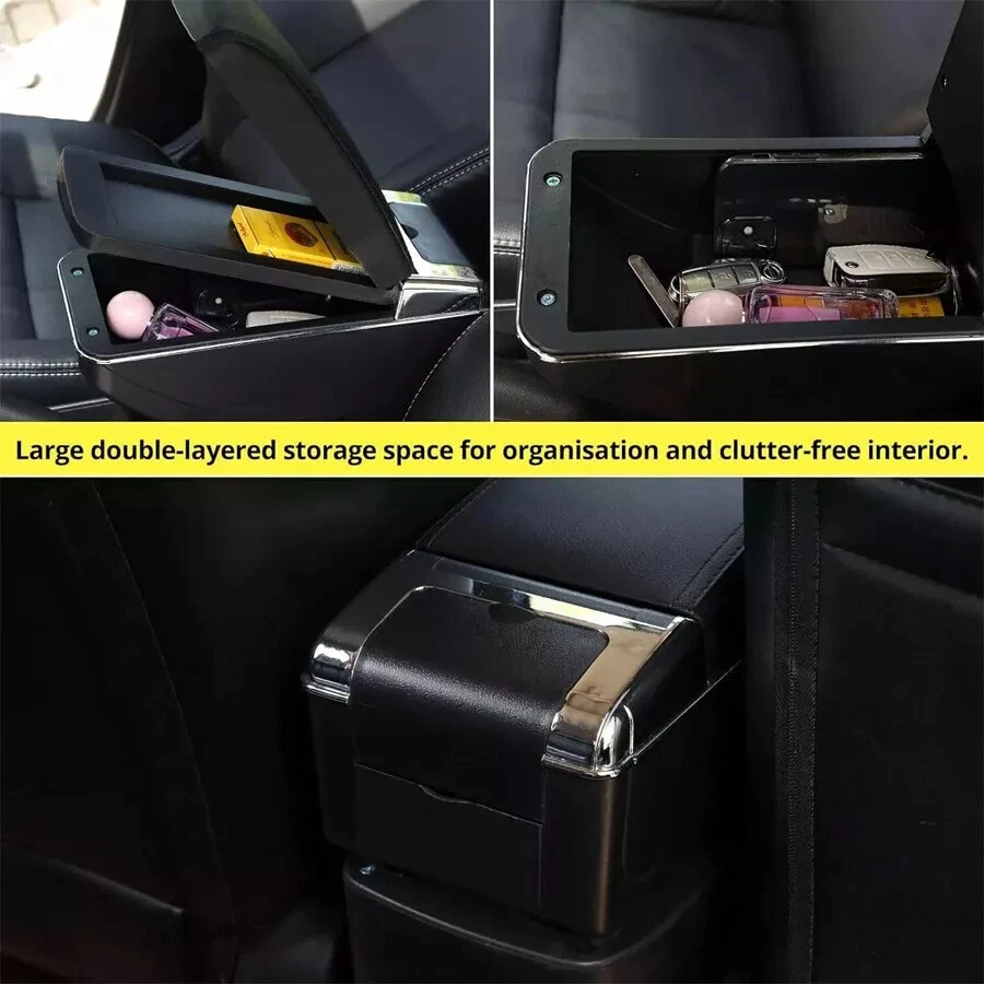 NUEVO para Fiat 500 2012-2023 reposabrazos organizador central consola caja de almacenamiento Foto 4 de 4